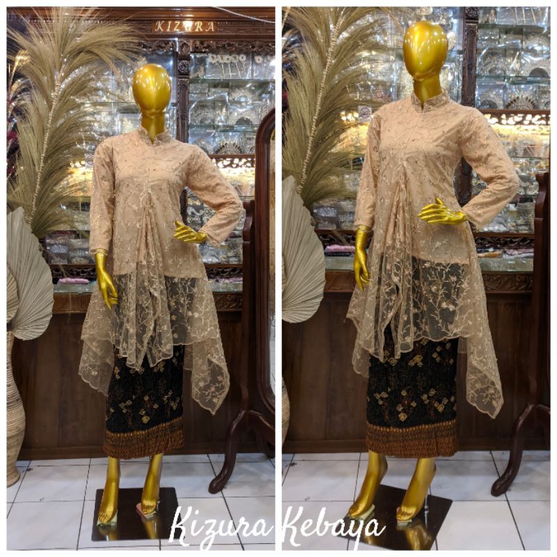 Kebaya Tunik Tille Bordir mutiara