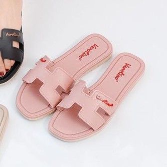 SANDAL JELLY WANITA SANDAL KARET PEREMPUAN TERBARU VEROTINO-Salem