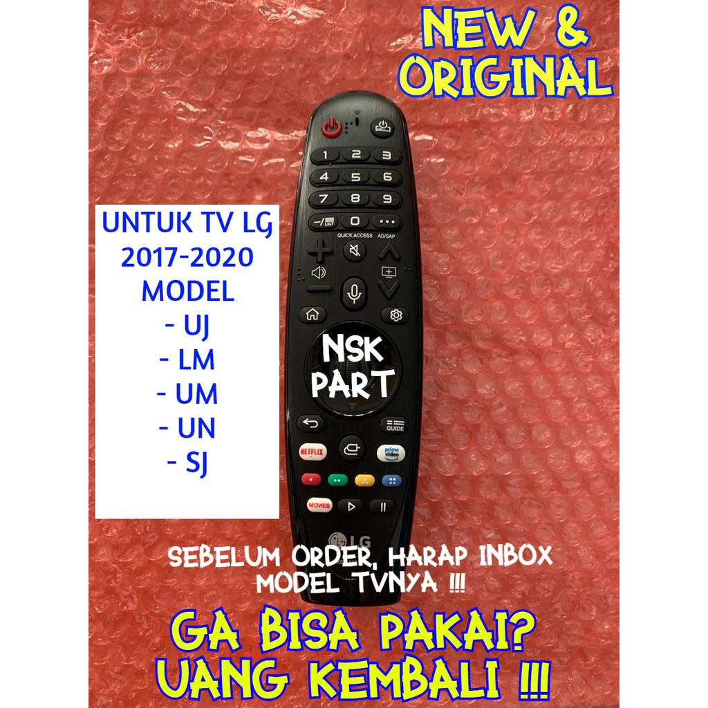 REMOTE MAGIC REMOT CONTROL LG UM7100 UM7290 UM7300 UM7500 PTA 100% ORIGINAL MURAH DAN BERGARANSI