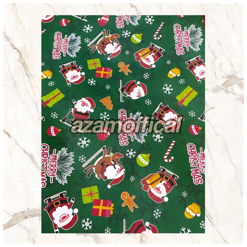 KERTAS KADO SANSAN WAWA DOFF ISI 1 LEMBAR NATAL MERRY CHRISMAS FANCY PAPER SANWA