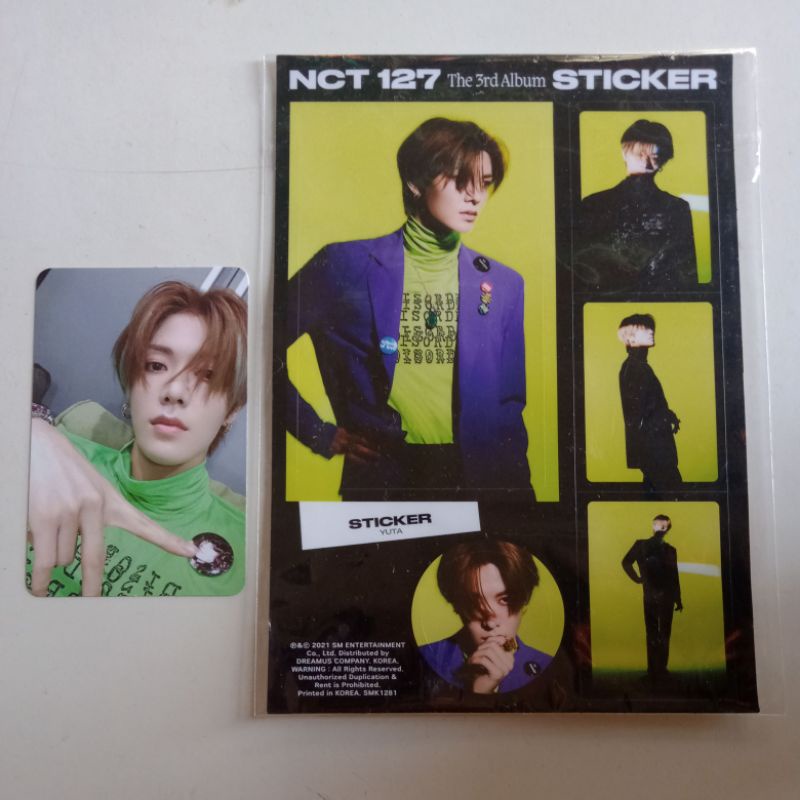 Official Photocard NCT 127 Yuta Sticker Set