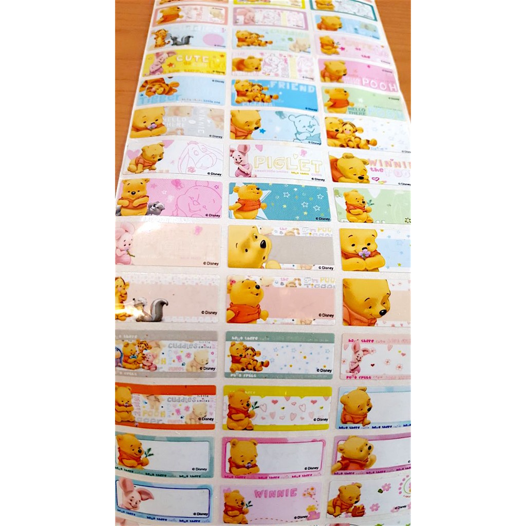 

Label Nama Anti Air Sticker Waterproof Hello Pooh