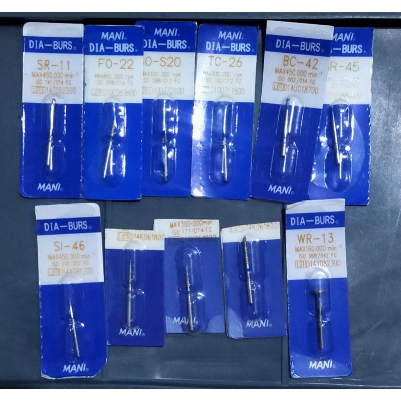 Mani Diaburs Dental / Diamond Bur / Mani Cincin Biru