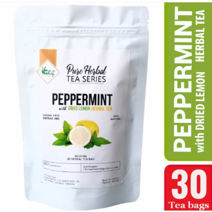 

ELIF TEA Peppermint Lemon Tea : Peppermint with Dried Lemon Fruit (30 Tea Bag)