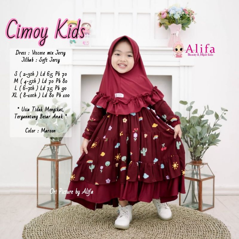 [Gamis Balita & Anak] Cimoy Pelangi Kids Syar'i by ORI ALIFA