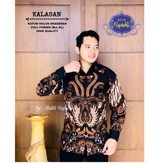 Kemeja Batik KALASAN FULL FURING Katun Halus Sragenan Size M-XXL Termurah