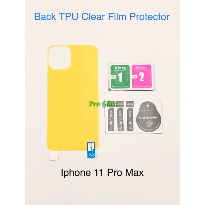 Iphone 11/Iphone 11 PRO/Iphone 11 PRO MAX BACK Cover CLEAR TPU Film Protector / Antigores Premium