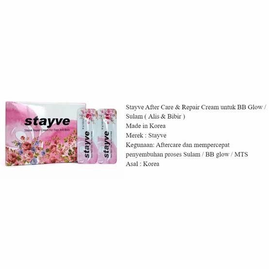 Stayve aftercare eceran 1pcs/ CREAM VITAMIN SETELAH SULAM atau BB GLOW