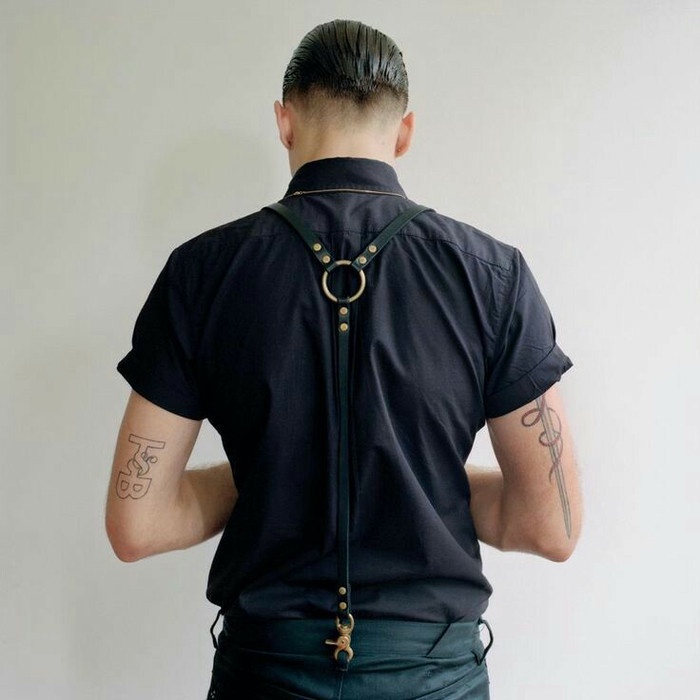 Suspender Pria - Suspender Kulit Hitam - Chaniavara