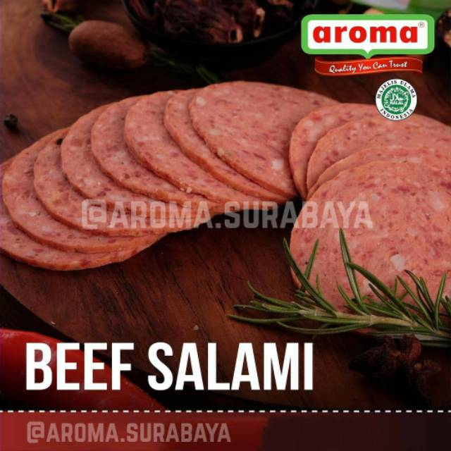 

AROMA Beef Salami 1000gr / 1kg Daging Sapi HALAL Meat Frozen Food