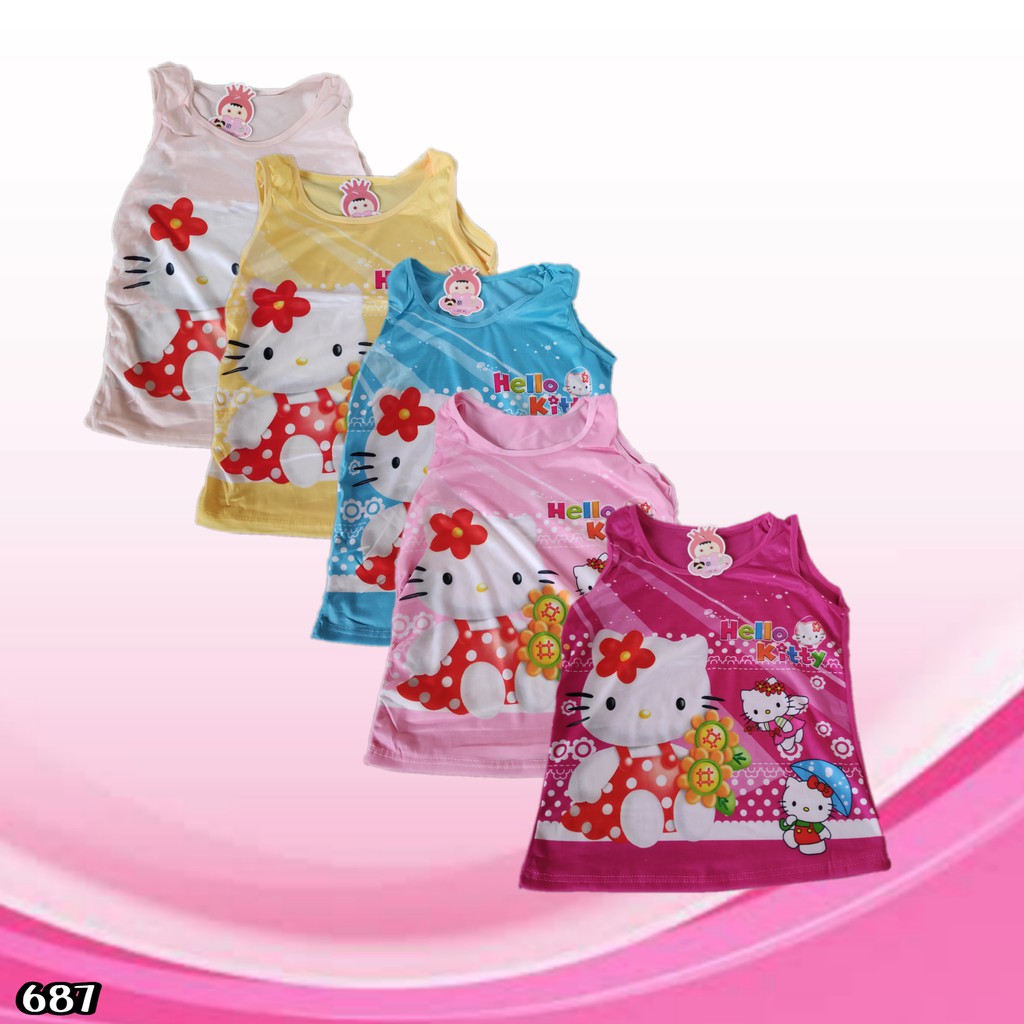 J687 SINGLET TANKTOP ANAK MOTIF HELLO KITTY KAOS SINGLET ANAK TANGTOP TANKTOP ANAK MOTIF