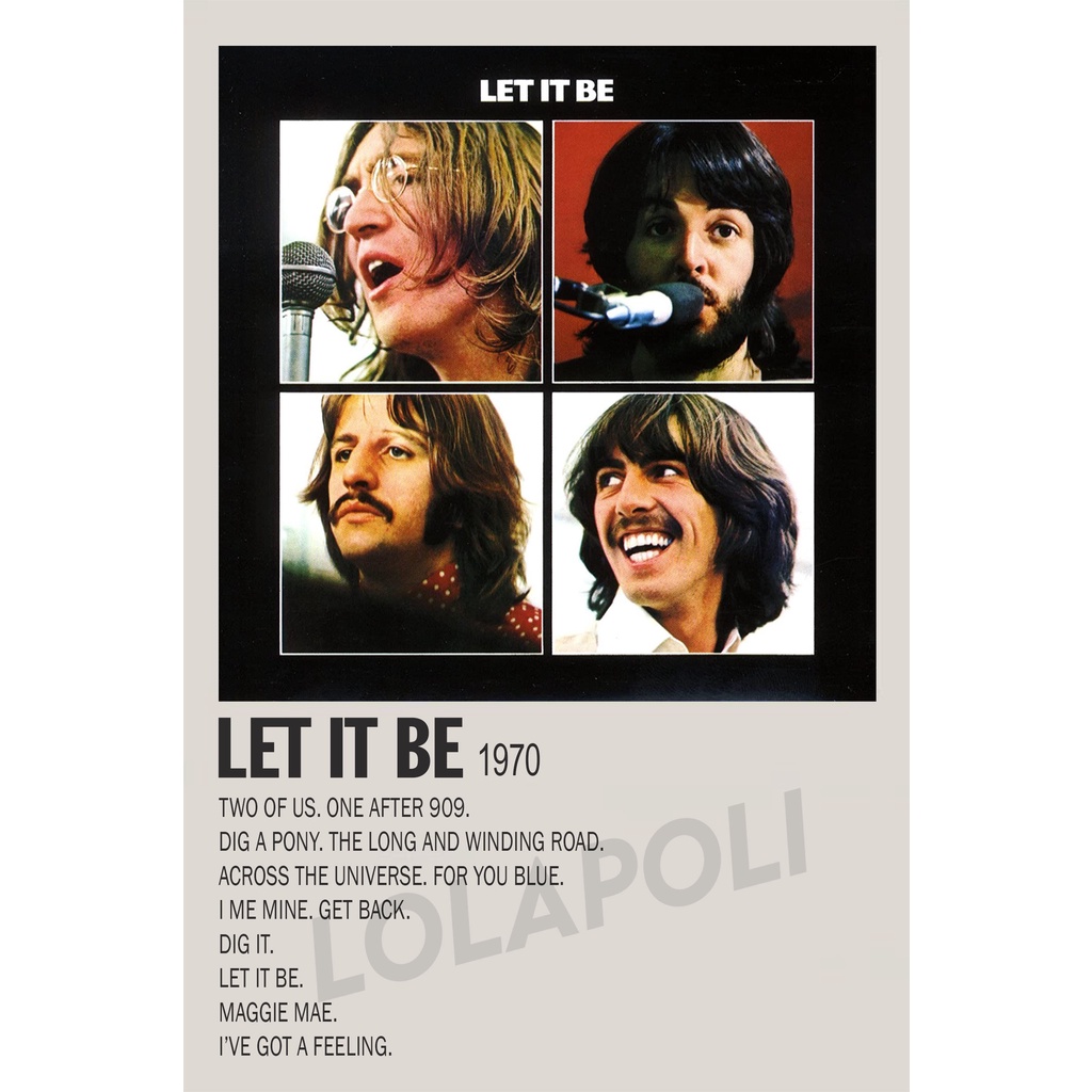 Poster Cover Album Let It Be - The Beatles