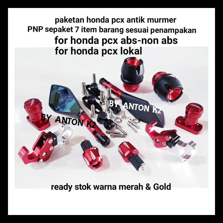 DISKON VARIASI-AKSESORIS MOTOR PCX ABS-PCX NON ABS-PCX LOKAL PAKETAN 7 ITEM - PCX WARNA GOLD
