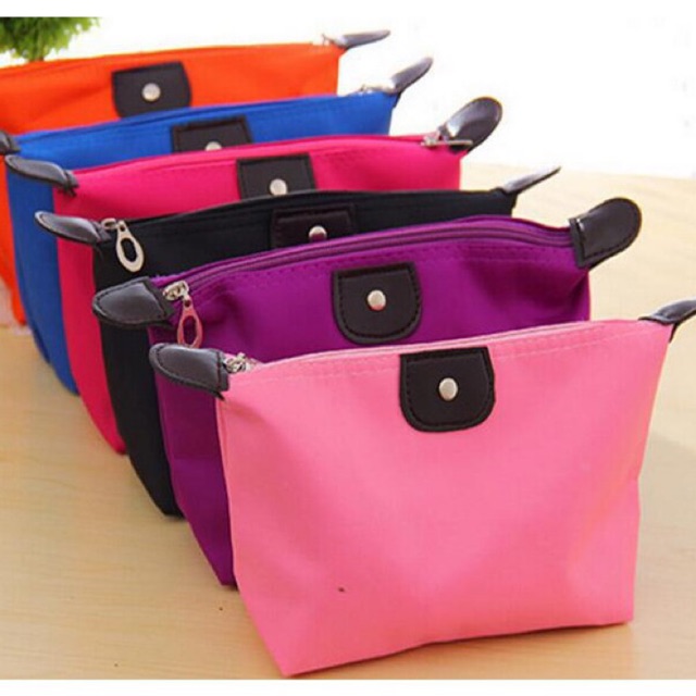 Dompet Kosmetik Tahan Air / Waterproof Cosmetic Pouch / Pouch Kosmetik Resleting Polos