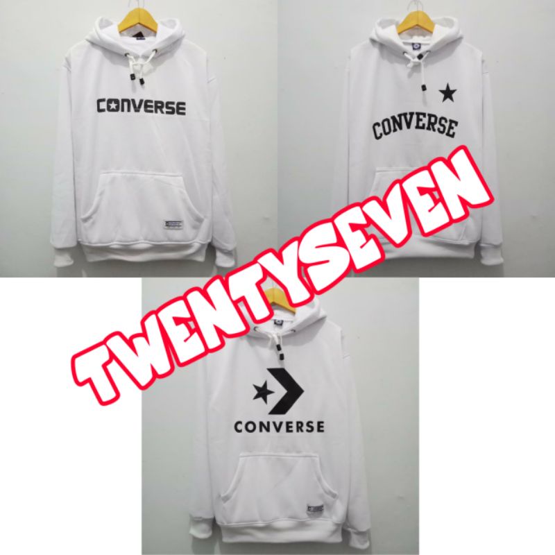 JAKET HOODIE SWEATER HOODIE CONVERSE PUTIH ALL STAR DISTRO HOODIE PREMIUM
