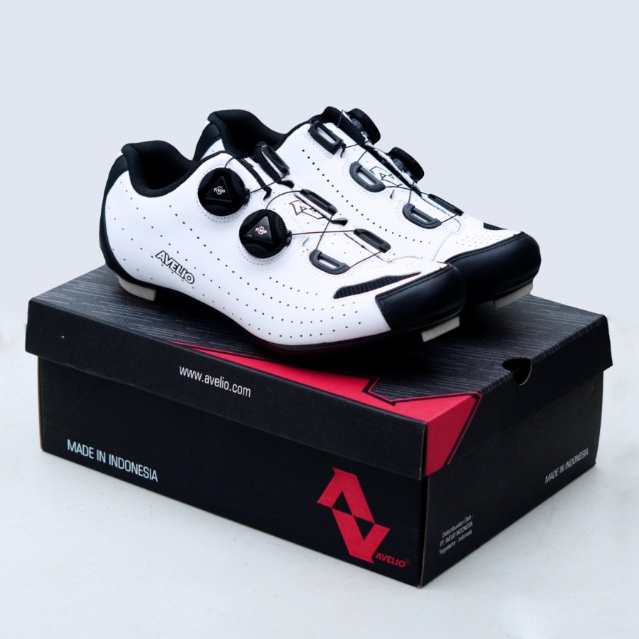 SEPATU CLEAT ROADBIKE DAN MTB AVELIO - WHITE