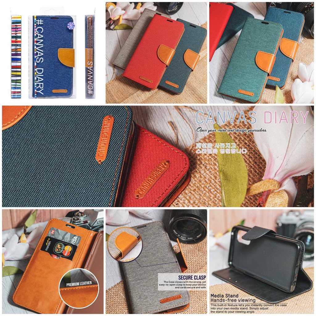 

FLIP CASE CANVAS DIARY SAMSUNG A31 SARUNG CANVAS DIARY