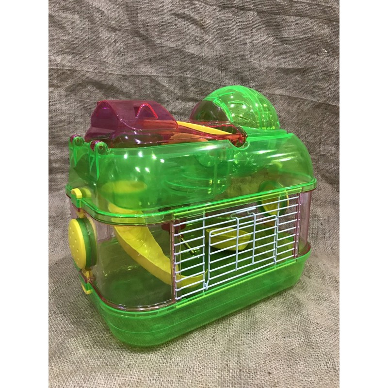 Kandang hamster tingkat plus bola-Ph524 hijau