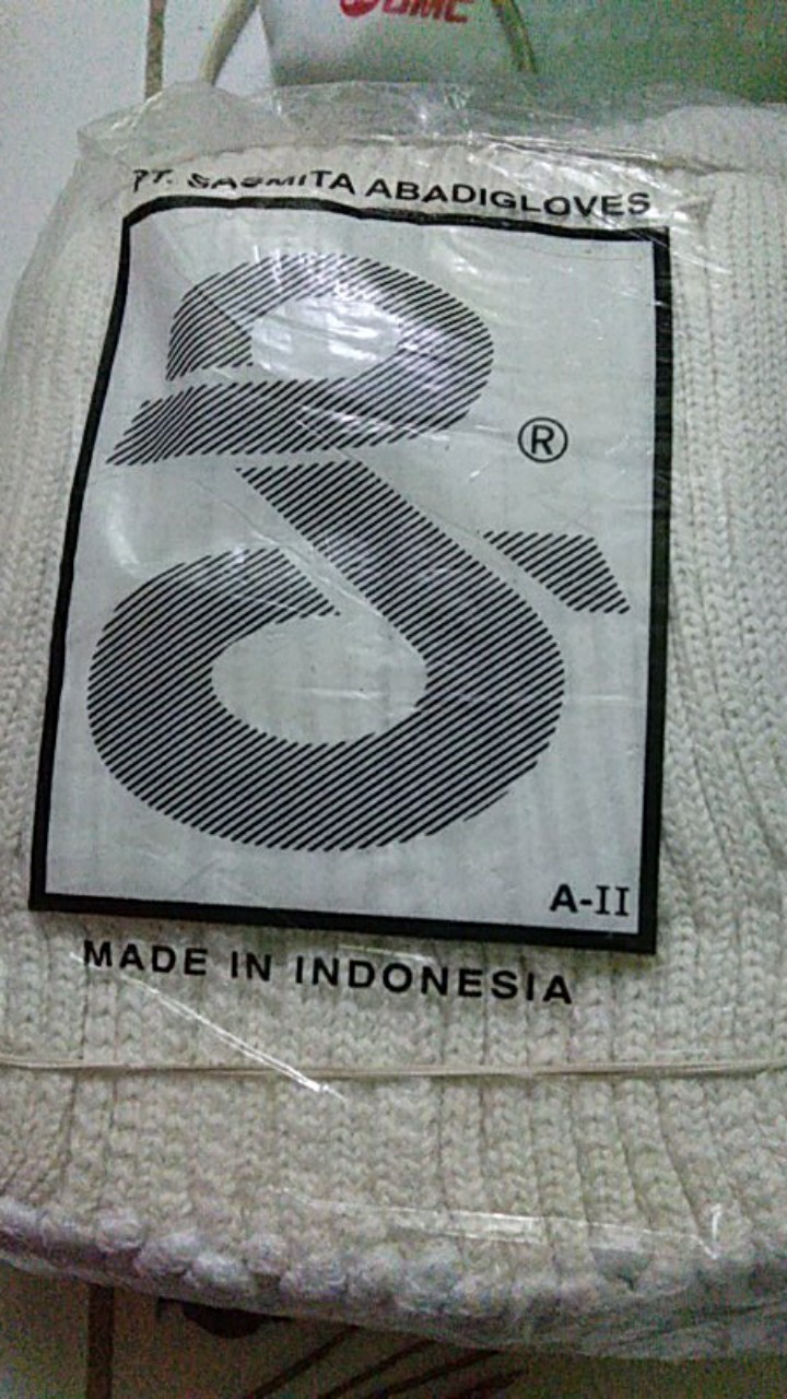 12 Pcs  Kaos Tangan Kerja Putih(mangkak)