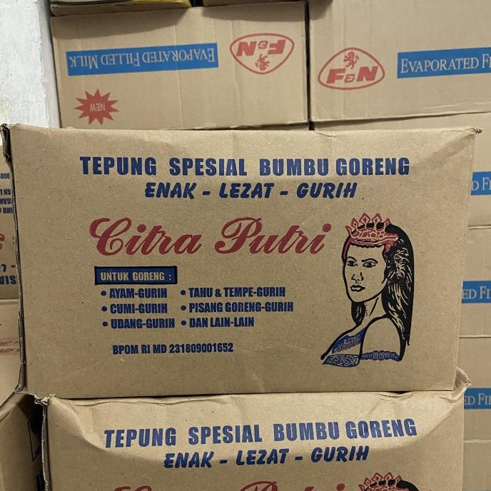 

Tepung Citra Putri 250 Gr X 40 Bks / Tepung Bumbu Goreng Hot