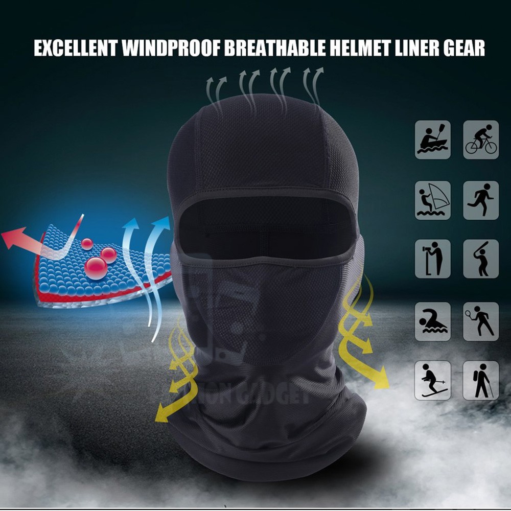 Sarung Kepala Helm Masker Ninja Full Face / Pelindung Kepala dan Wajah Masker Motor Anti Debu Polusi