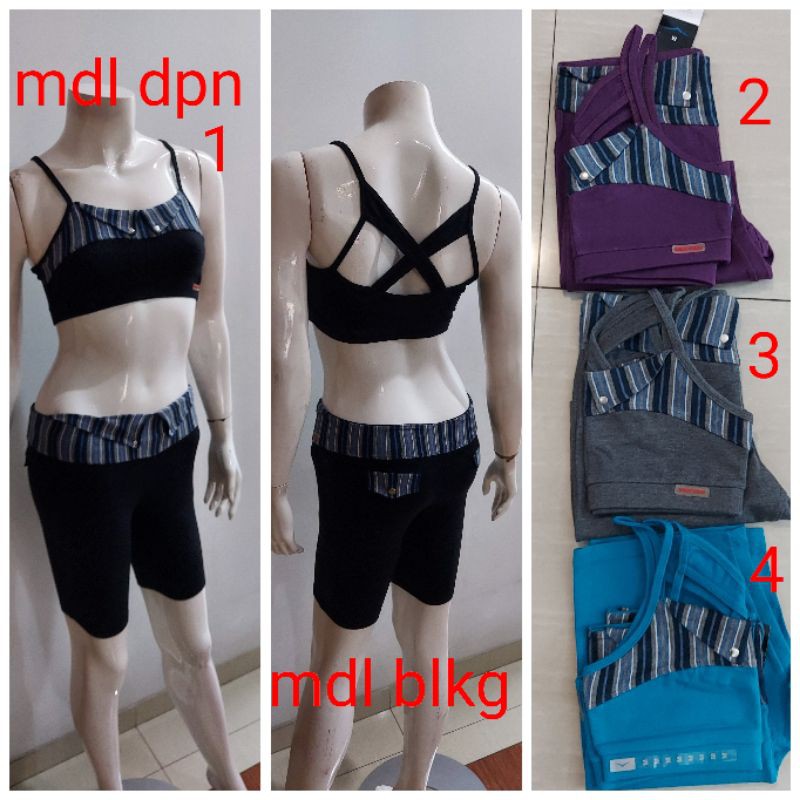 setelan celana senam baju senam wanita baju senam