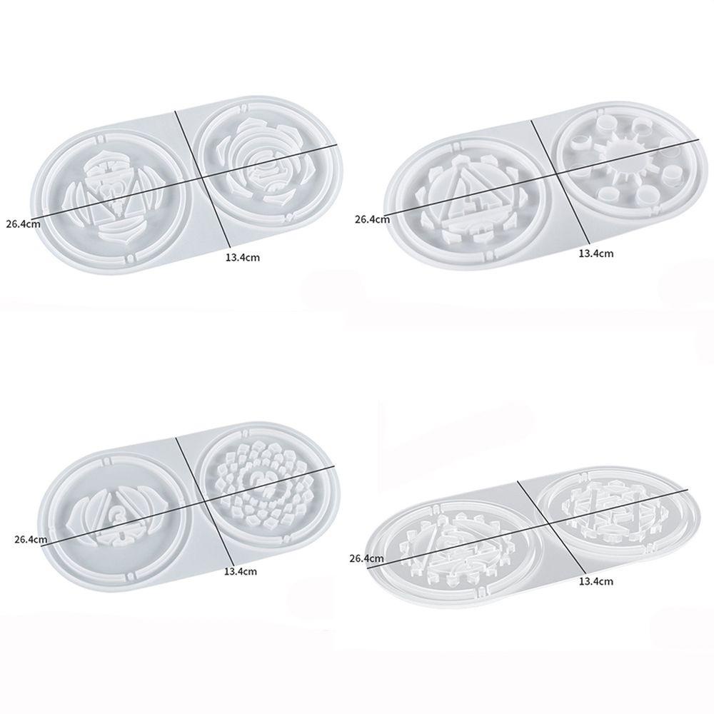 Solighter Cetakan Pengecoran Resin Epoxy Clay Tool Tray Coaster Silicone Cup Mat Liontin Membuat Cetakan