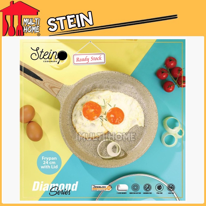 Steincookware Frypan Diamond Stein 24 cm - Wajan Anti Lengket Stein