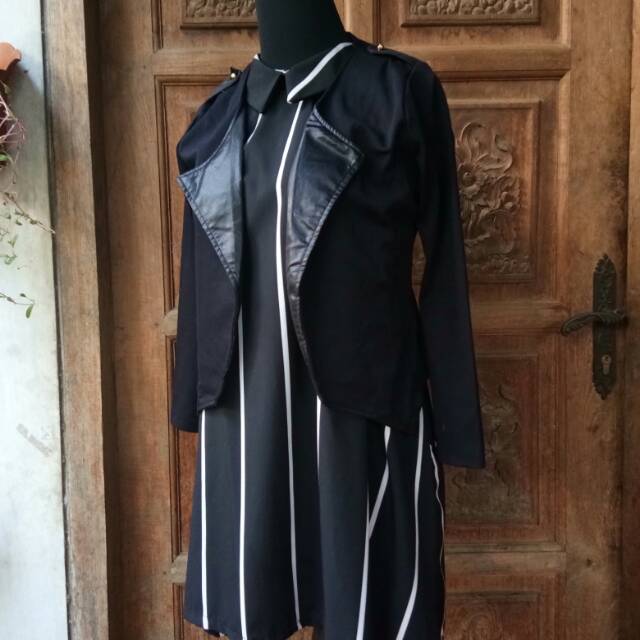 Preloved Midi Dress & Blazer / Gaun hitam / Blazer hitam