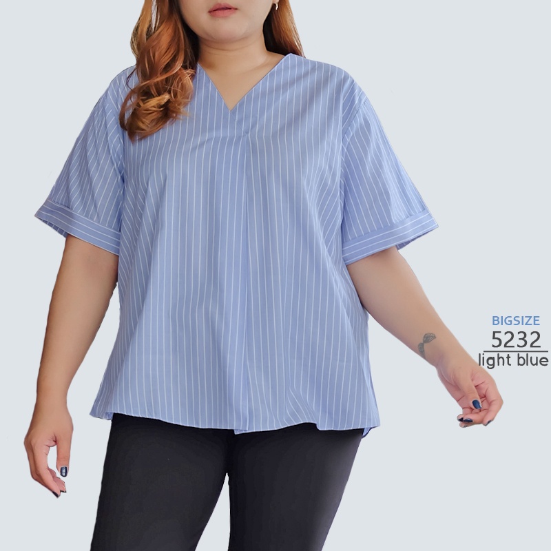 arenabelanja - Vneck Blouse Bigsize Wanita / Atasan Jumbo