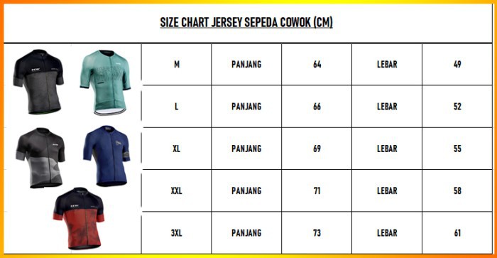 Baju Jersey Cycling Sepeda Import merk  NW Pria Premium III