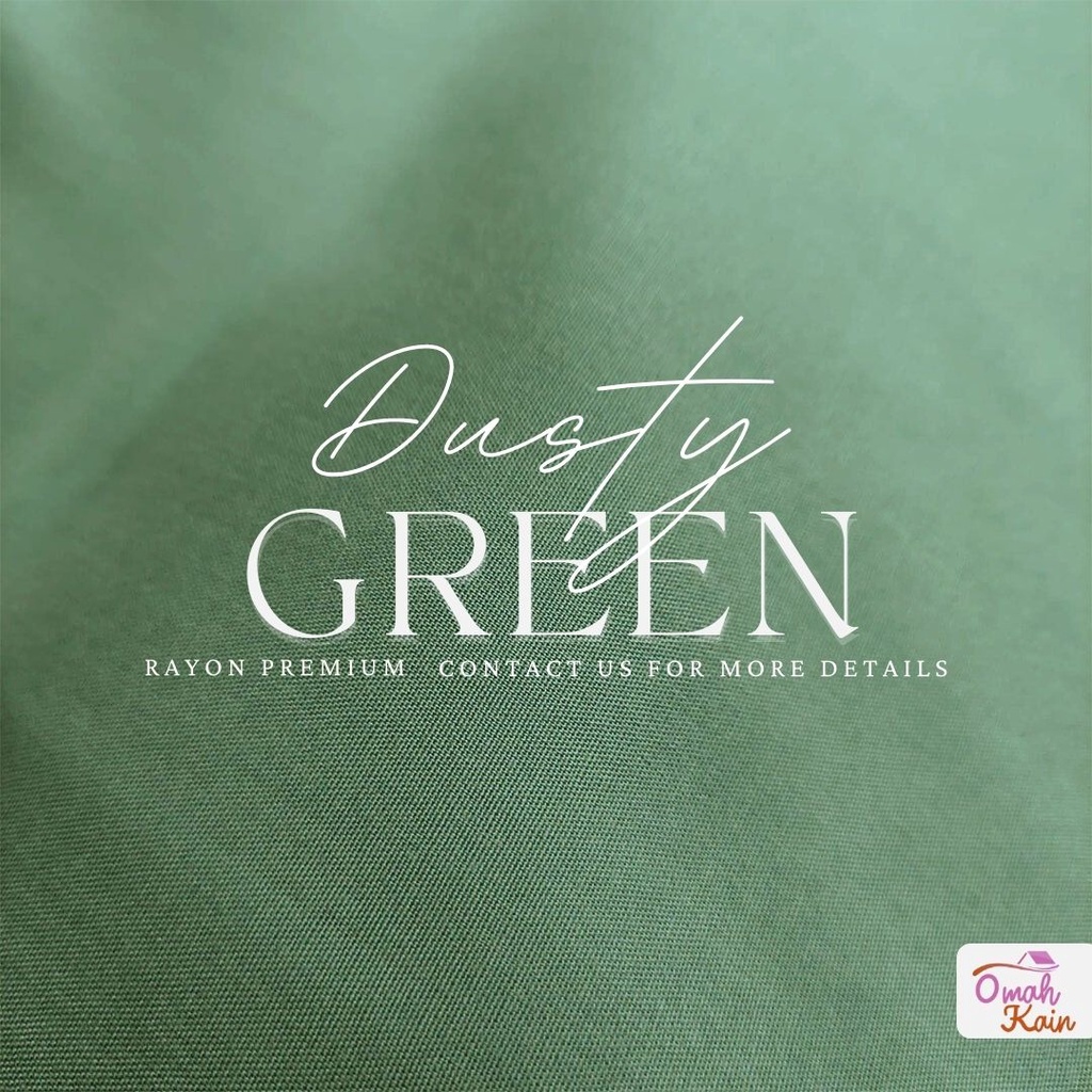 KAIN RAYON POLOS PREMIUM (TIDAK BERBULU, TIDAK NERAWANG,JATUH,ADEM DAN MEWAH)#omah kain-Dusty Green