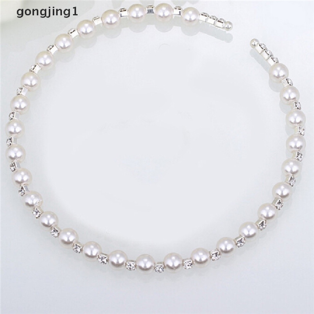 1 Set Perhiasan Kalung Gelang Anting Mutiara Kristal Untuk Pernikahan