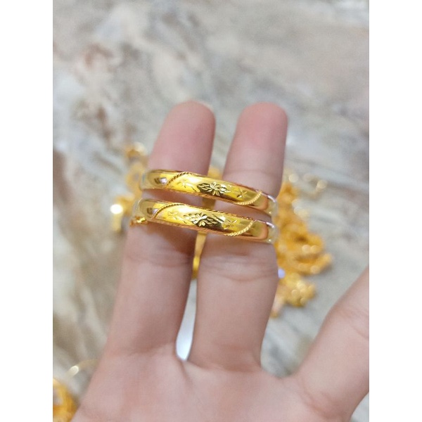 GELANG BANGKOK BAYI PERAK 925 LAPIS MAS