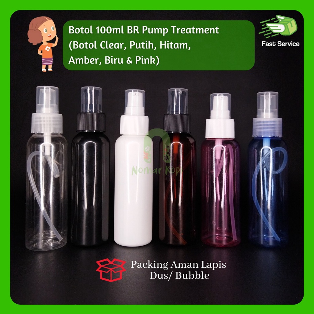 Botol 100ML BR HITAM Pump Treatment