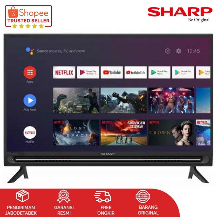 SHARP 2T-C32BG1I ANDROID TV - GRATIS ONGKIR