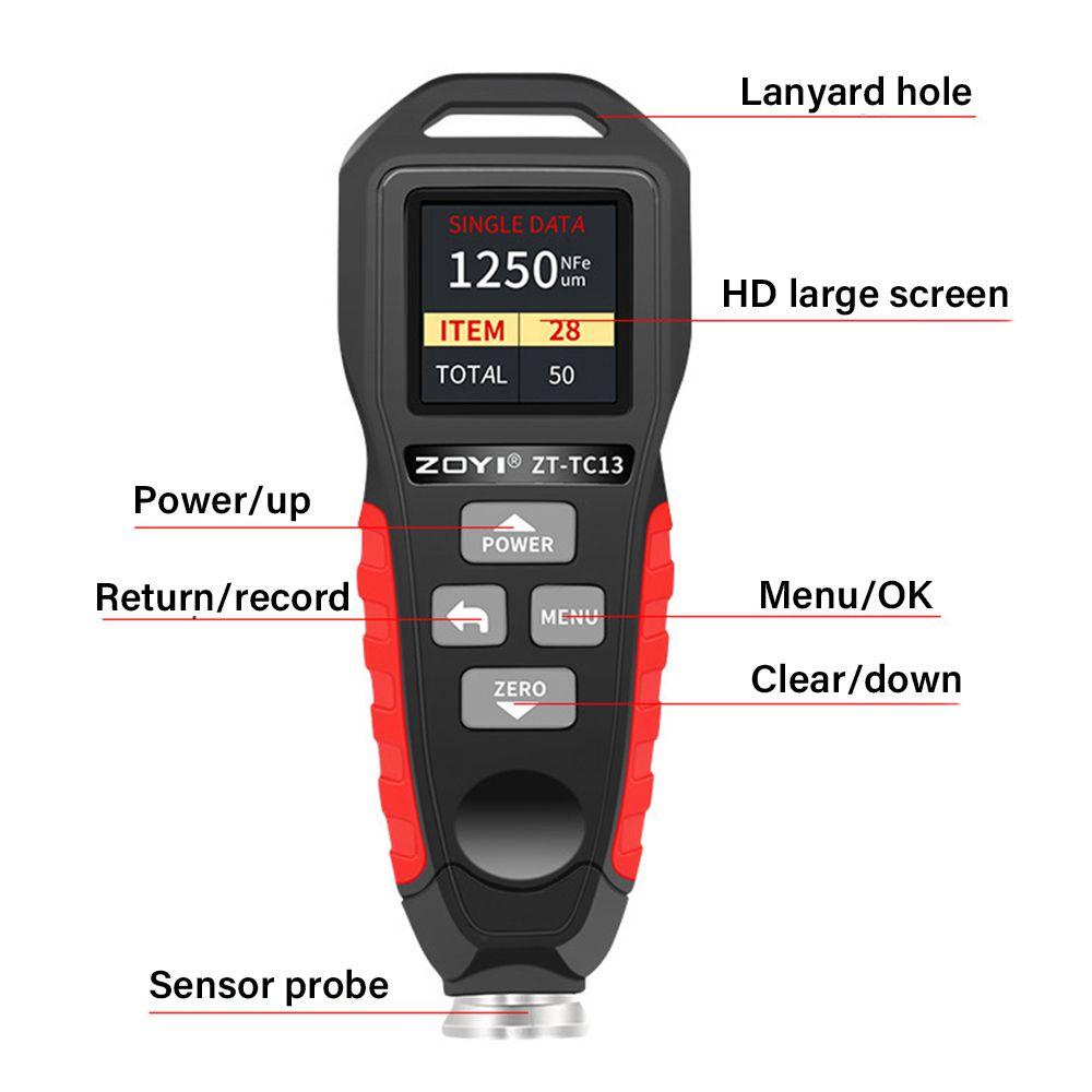 Preva Coating Thickness Gauge Mudah Digunakan High Quality LCD Display Automoblie Alat Ukur Suku Cadang &amp; Aksesoris Mobil Pengukur Ketebalan Tester