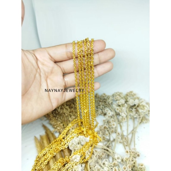 kalung koin nuri Uk 60 cm dan 75 cm / Warna 24k (cocok untk kondangan)