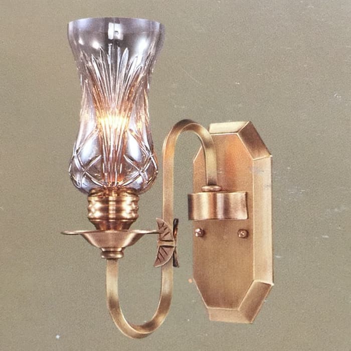 LAMPU DINDING HIAS KLASIK ELEGAN 1 LAMPU TEMBAGA