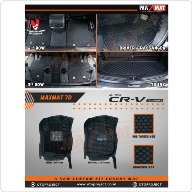 Karpet Mobil CRV Turbo 2017 UP 7D + Coil Mate