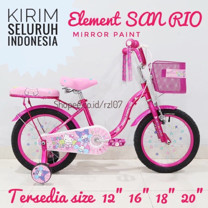 Sepeda anak Element SANRIO Hello kitty sepeda kitty balita pink