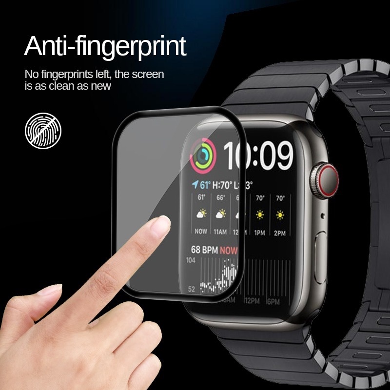 Film Pelindung Layar Full Cover Lembut Transparan Untuk Iwatch 7 41mm 45mm