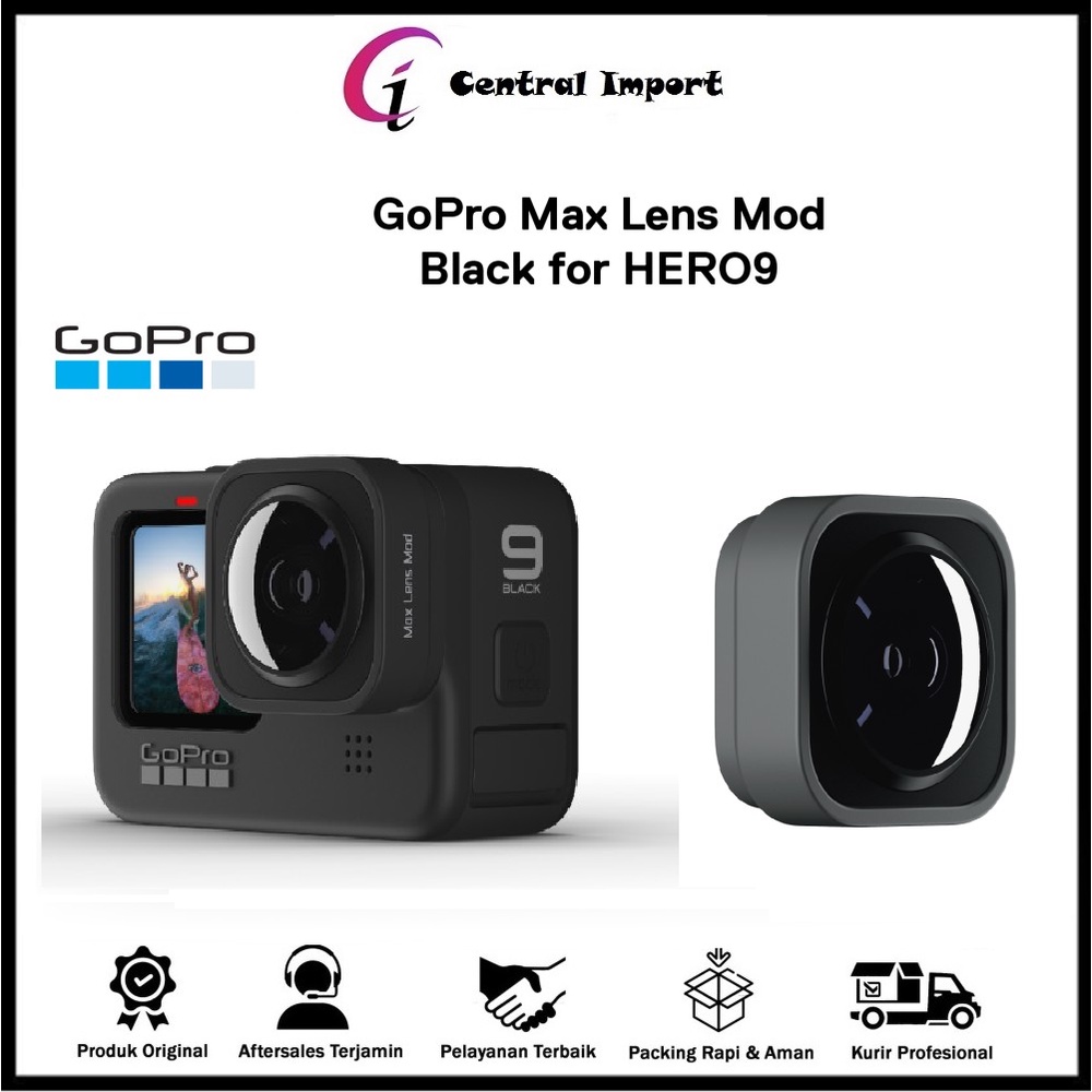 Go Pro Max Lens Mod Hero9 Black - Go Pro Hero 9 Max Lens Mod Original