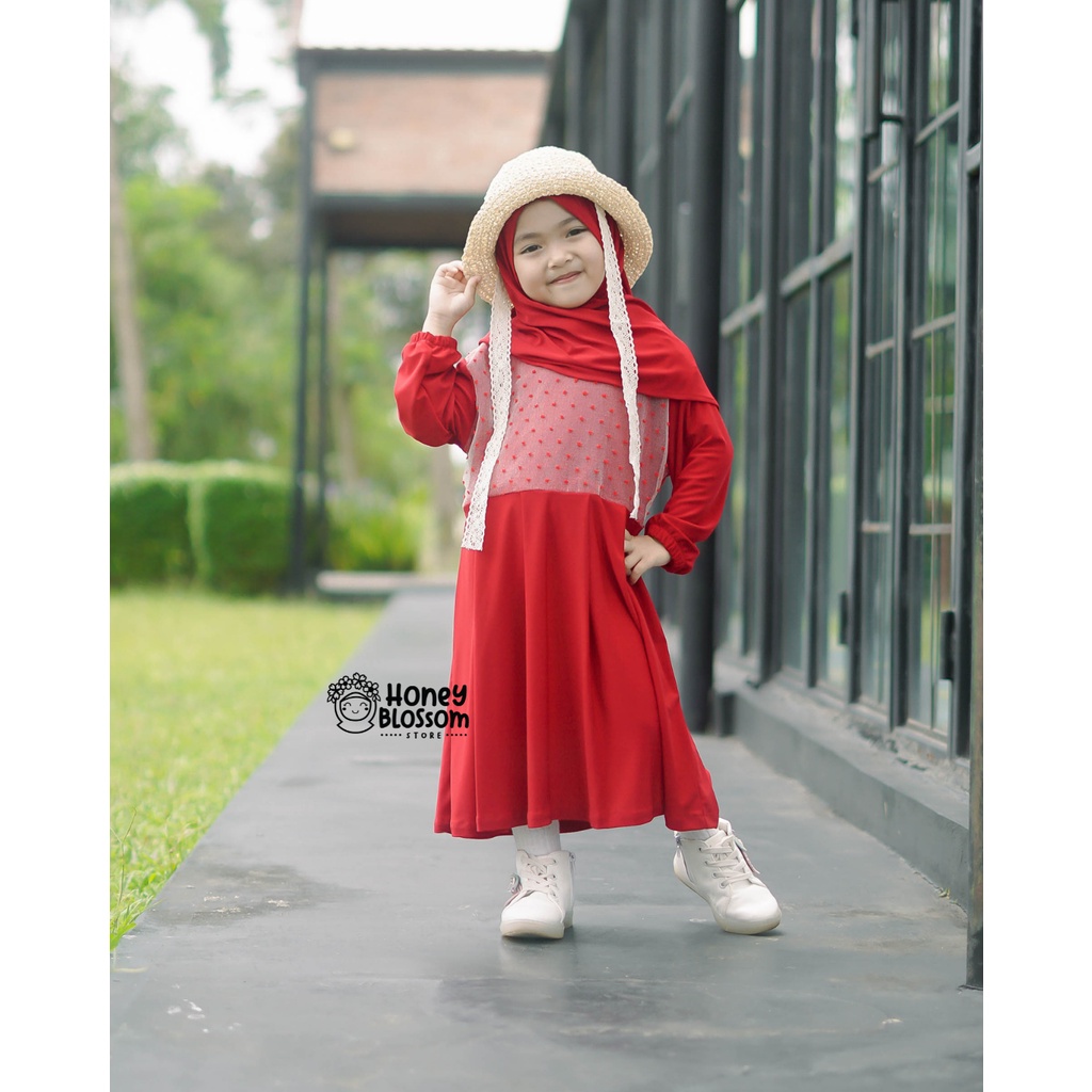 HONEYBLOSSOm gamis bayi lucu / gamis bayi perempuan alesha / gamis bayi perempuan 0 6 bulan