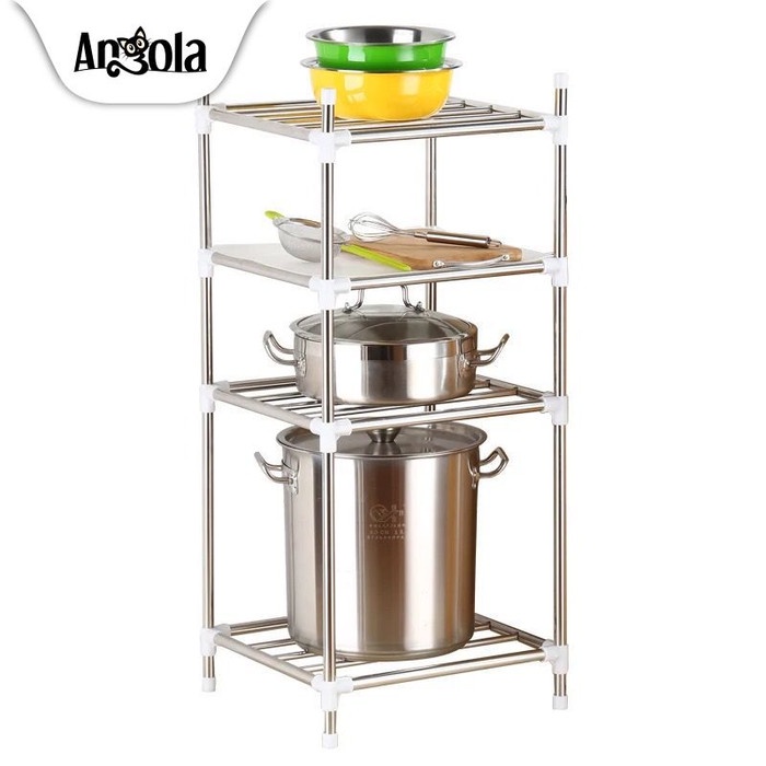 Terlaris Angola Rak Dapur Peralatan E15 Penyimpanan Rak Panci Tempat Alat Dapur - 4 tingkat