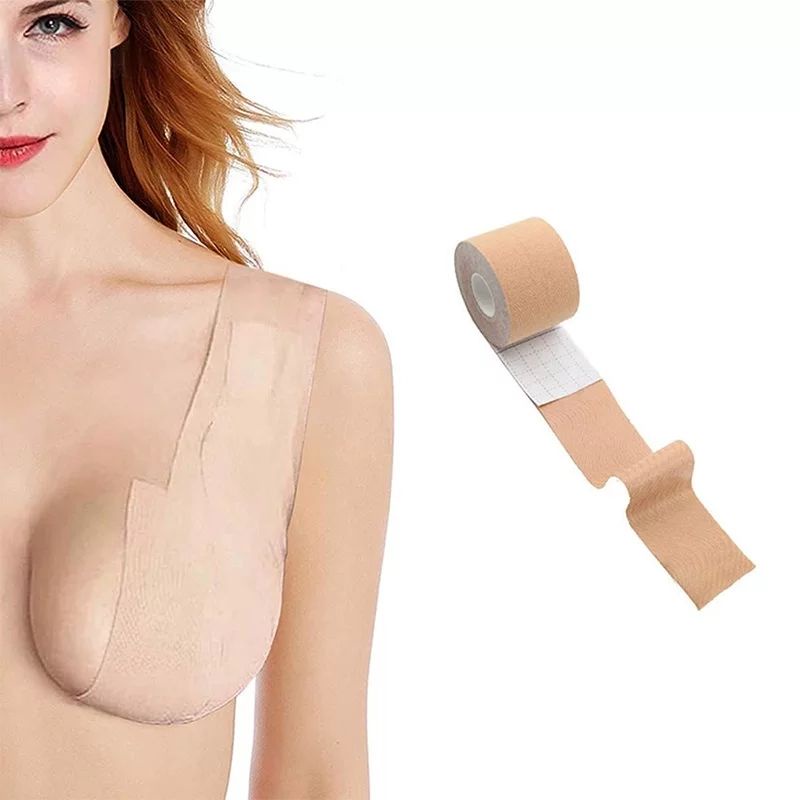 XL 7.5 cm  atau L 5 cm 1 Roll 5M Women Breast Nipple Covers Push Up Bra Body Invisible Breast Lift Tape