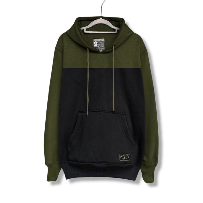 Sweater Hoodie Kombinasi Fleece Tebal Pria Wanita Premium Distro (BAYAR DI TEMPAT)