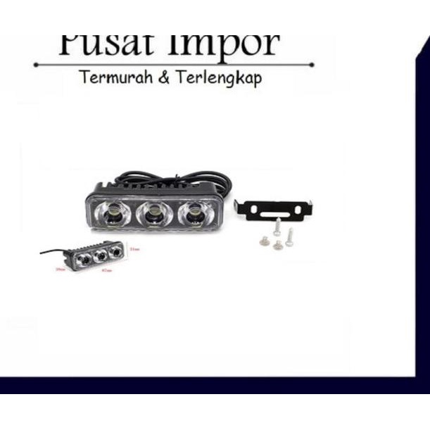 New - Lampu LED Tembak Sorot Cree Bar 3 Mata 9 Watt Kotak Kecil