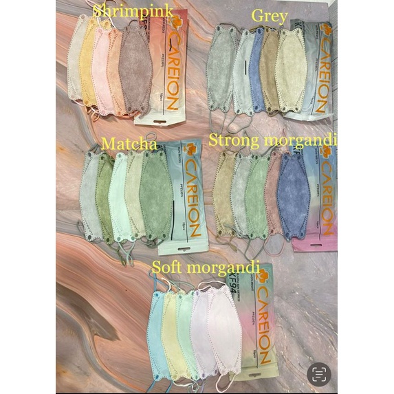 Masker Kf94 Careion Warna Gradation 4 Ply 10pcs