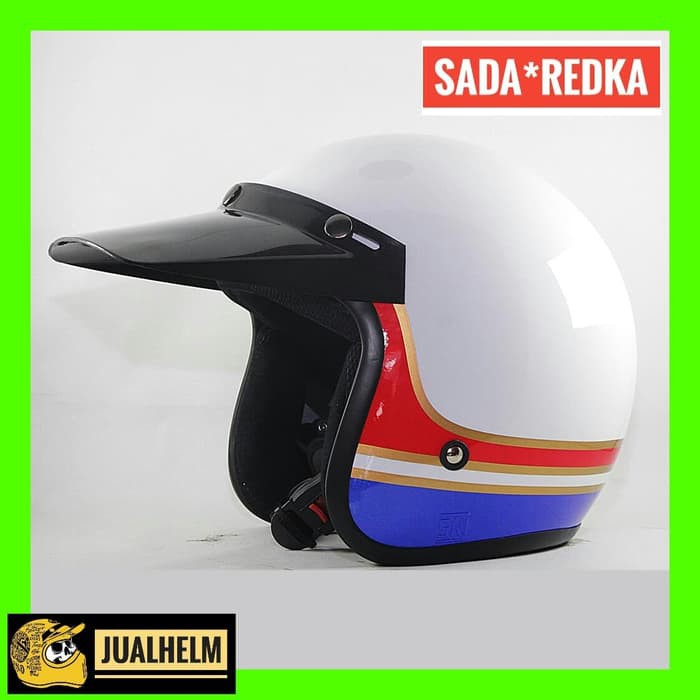 SALE Helm Redka Putih Helm Retro Helm Classic